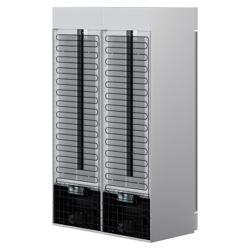 (2 pieces) Commercial Beverage Display Fridge PREMIUM - Frameless - 690 L - 2 Glass Doors & Advertising Display