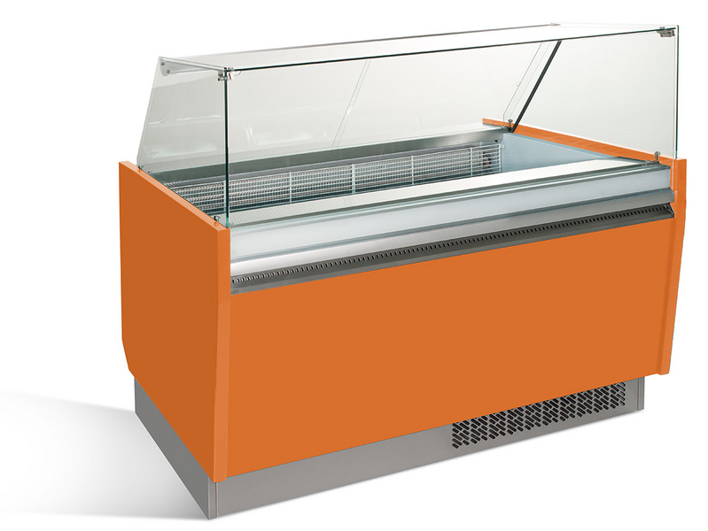 Dondurma Tezgahı LIAM- 1560mm -Statik - 13+13x5 Litre Dondurma Kabı için- Turuncu
