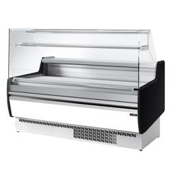 Koeltoonbank - 1622x953mm - 178 liter - front wit - met 2 deuren - met 1 legroosters - rechte ruit