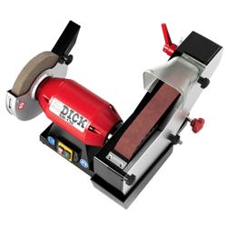 F. DICK | SM-130 Wet Belt Knife Sharpener – Belt 1000×50 mm – Ø200×25 mm Wheel – 400 W – Red