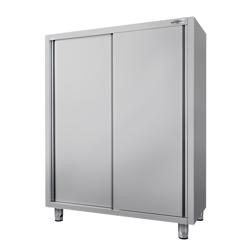 Armoire de travail en inox ECO - 1600x700mm - 2 portes coulissantes - Hauteur: 1800mm