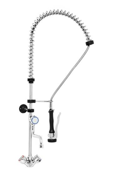 Enkel gat voorspoeldouche 6000 PREMIUM PLUS - met 1-gats monobloc, wandmontage, zwenkuitloop, 2-knops, G1/2 & G3/4, sproeier/handdouche, wandhouder - 1070mm