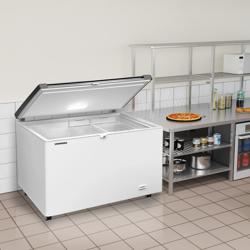 LIEBHERR commercial chest freezer - 1379 x 769 mm - 404 litres - stainless steel lid