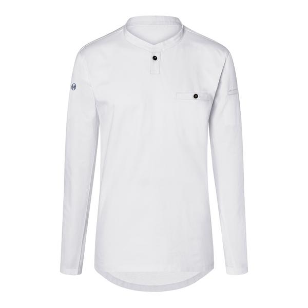 (6 stuks) KARLOWSKY | Lange Mouw Heren Werkshirt Performance - Wit - maat: L
