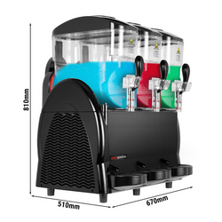 Slush machine - 3x 12 liter - Zwart