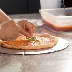 Bandeja de cuatro caras para pizza con ranuras - ⌀ 500mm