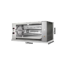 Rotisor pe gaz pentru pui PREMIUM cu 4 ţepuşe pentru 24 pui - 1395 x 660 x 626 mm 