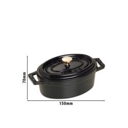 STAUB | Mini Cocotte Round Enamelled Cast Iron Casserole Dish – Ø 110 mm – Black