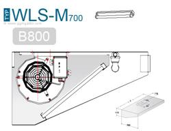 Commercial Wall-Mounted Extraction Canopy - with Motor - 800mm - Speed Controller, Baffle Filters & LED Lighting