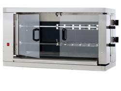 Elektro Hähnchengrill - Glaskeramik - 9,6 kW - mit 2 Spießen für bis zu 12 Hähnchen