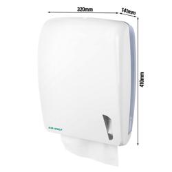 AIR-WOLF | Kağıt havlu dispenseri - 750 havlu için - ABS plastik - Beyaz