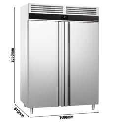 Réfrigérateur en acier inoxydable PREMIUM - GN 2/1 - 1400 litres - avec 2 portes