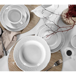 (6 pieces) CLASICO - Plates - flat - Ø 160mm - White