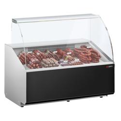 Koelvitrine - 1256x979mm - 2 deuren - rechte panorama-frontruit - digitale thermostaat - 262 liter