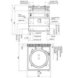Snelkookketel - 150L - 20,9kW - Indirect verwarmd - Gas - met wateraansluiting