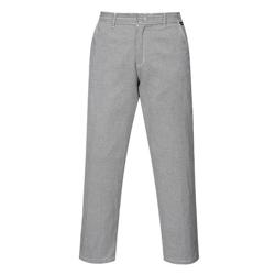 Unisex koksbroek - zwart-wit geruit - Maat: XS