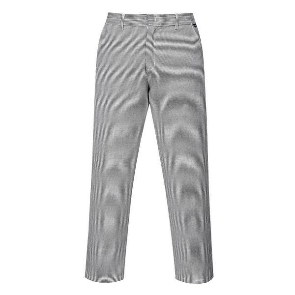 Unisex koksbroek - zwart-wit geruit - Maat: 3XL