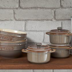 STAUB| Ceramic Mini Cocotte, Round – Antique Grey - Ø 100 mm - Enamelled