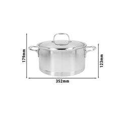 DEMEYERE| Atlantis 7 Casserole with Lid – Ø 24 cm - 18/10 Stainless Steel - Induction Ready