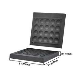 Placas de horno para gofres - forma: redonda