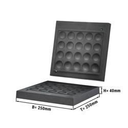 Piastre di cottura per Piastra per Waffle WEERM2 - Forma: Poffertjes - per 25 pz