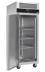 Bakery Freezer Stainless steel PREMIUM - EN 600x800mm - 612L - with 1 door & Rails & support grids - On castors - Black front