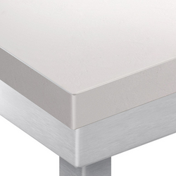 Tavolo da lavoro in acciaio inox PREMIUM - 1400x800 mm - con ripiano inferiore senza alzatina incl. tagliere	
