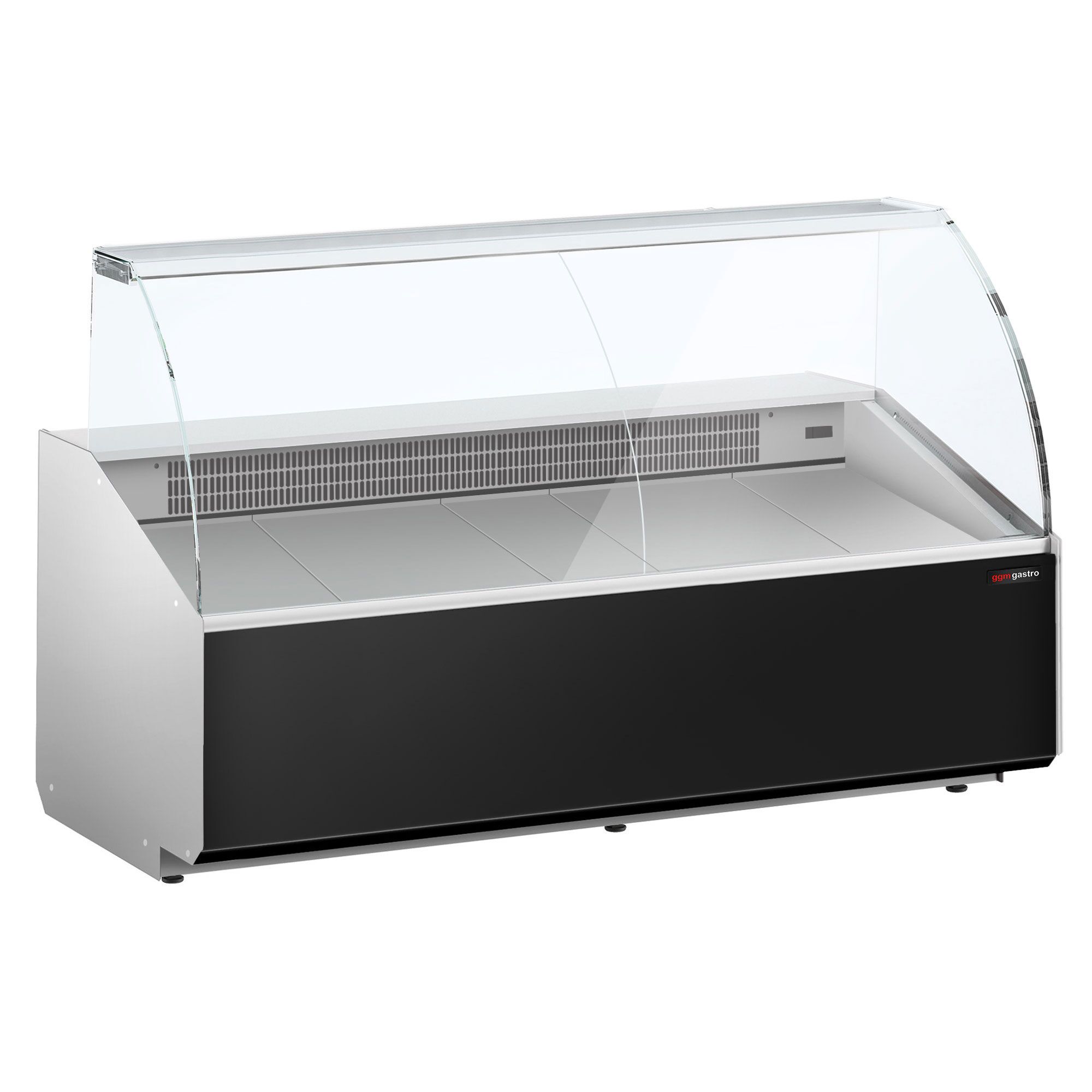 Comptoir vitrine réfrigérée - 2506x979mm - +2/+6°C - 512L - Façade noire