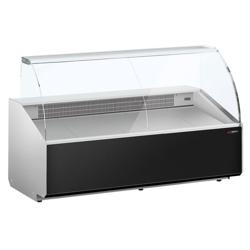 Comptoir vitrine réfrigérée - 2506x979mm - +2/+6°C - 512L - Façade noire