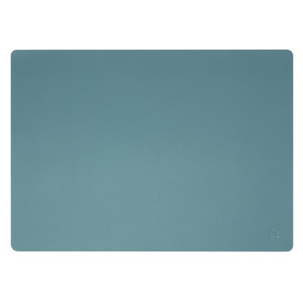 (12 st) bordstablett James - i elegant läderlook - 33x46 cm - eukalyptus