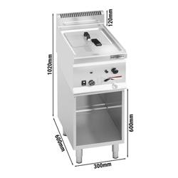 Gasfriteuse - 8 liter - 6,6 kW - mechanische bediening - met aftapkraan - incl. onderstel