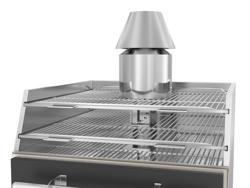 Houtskooloven - 704mm - met rooster & onderkast - Zwart