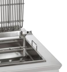 Griglia elettrica - 4kW - Da banco - Profondità 700 - Acciaio inox