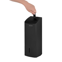 AIR-WOLF | Toiletpapierdispenser - voor maximaal 750 afzonderlijke vellen - Roestvrij staal - Mat zwart