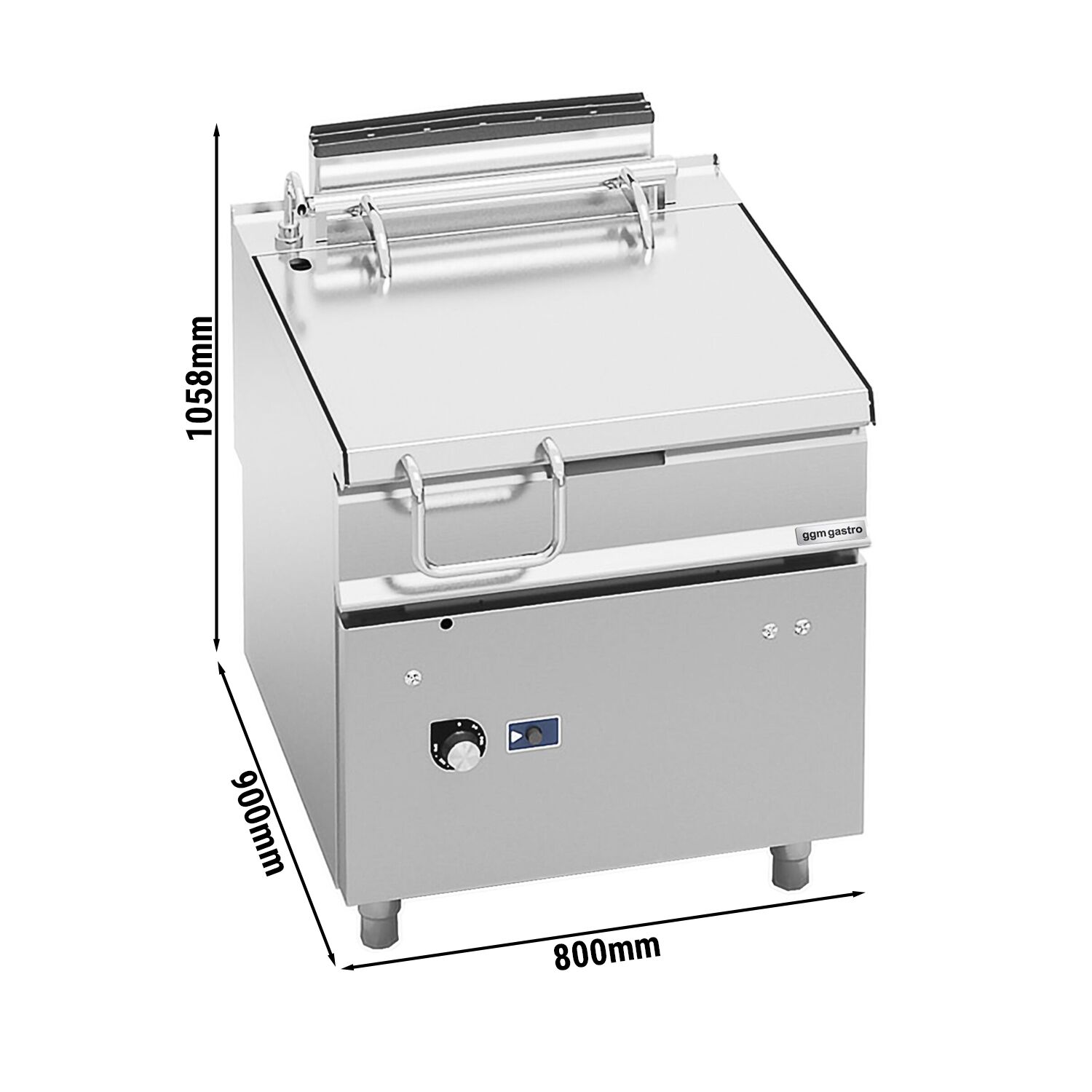 Sauteuse basculante à gaz – 80 litres – 20 kW – avec moteur
