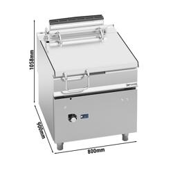 Gas Bratt Pan - 80L - 20kW - Motorised Tilt - with Water Fill Tap