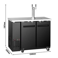 Spillatore birra con rubinetto - 2x fusti da 50 litri - 1240x620mm