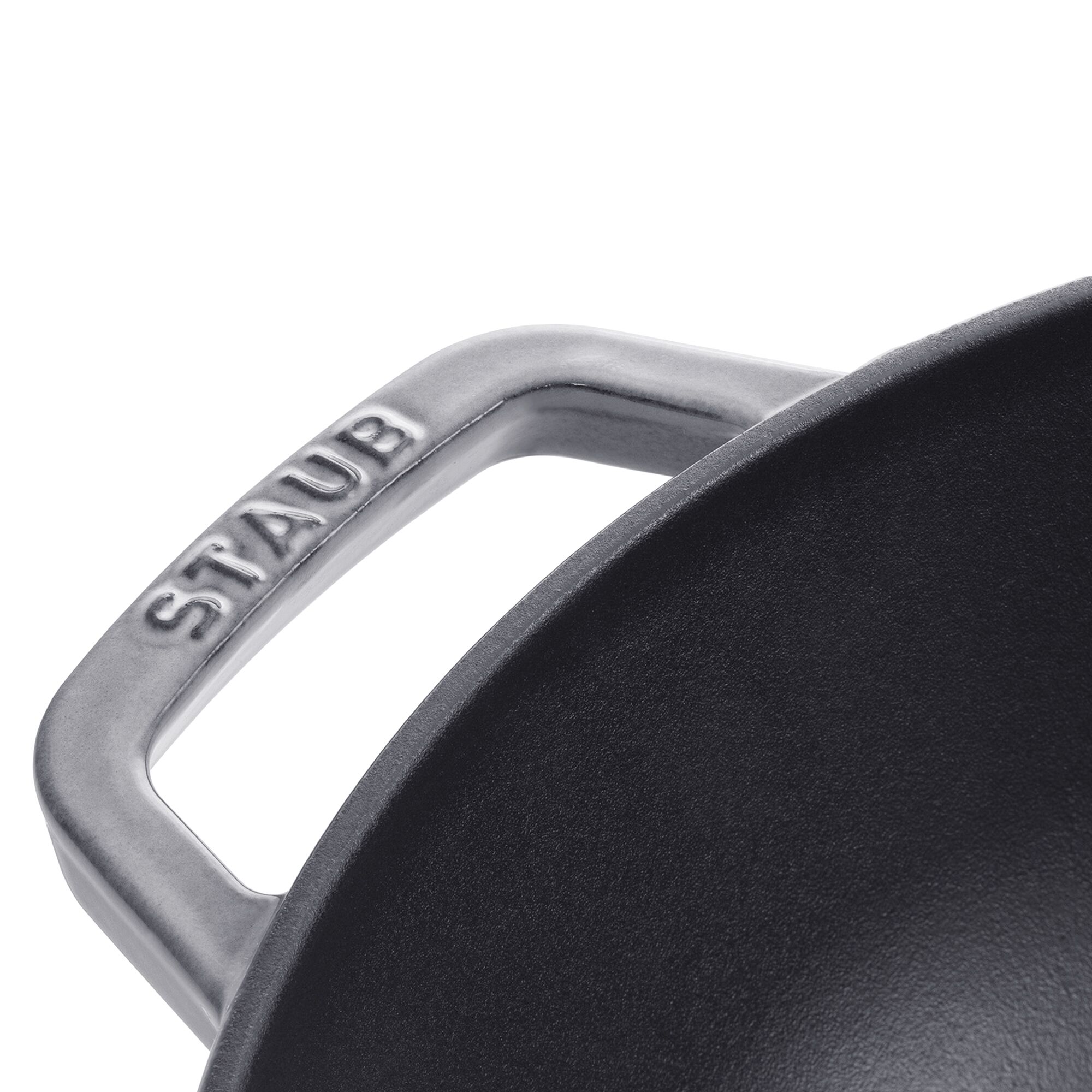 STAUB | SPECIALITIES - Wok avec couvercle en verre - Ø 300mm - Fonte - Gris graphite	