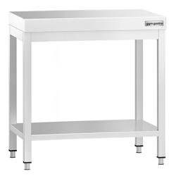 Виробничий стіл PREMIUM з нержавіючої сталі - 800x700 мм - з нижньою полицею, без бортика