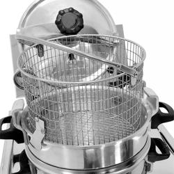 Frituurmand - 250x(H)200mm | 16 liter - RVS | met hittebestendige handgreep - passend voor EHFMY535