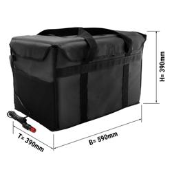 BurgerBag Pro - Bolsa térmica de entrega aquecida - para 20 caixas de hambúrguer - Preto