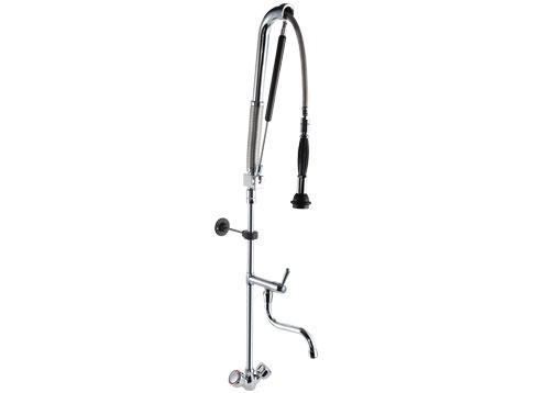 Torneira misturadora de um furo 8000 - com bica giratória 360°, monocomando & chuveiro de mão - ligações 1/2" & 3/4" | 140x430x1110mm