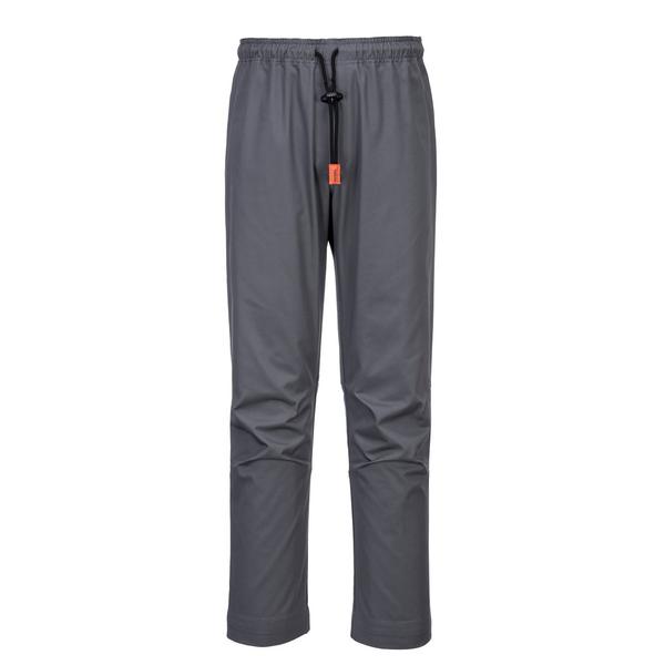 Men's Slim-Fit Chef Trousers with Elastic Waist – Grey - 3XL