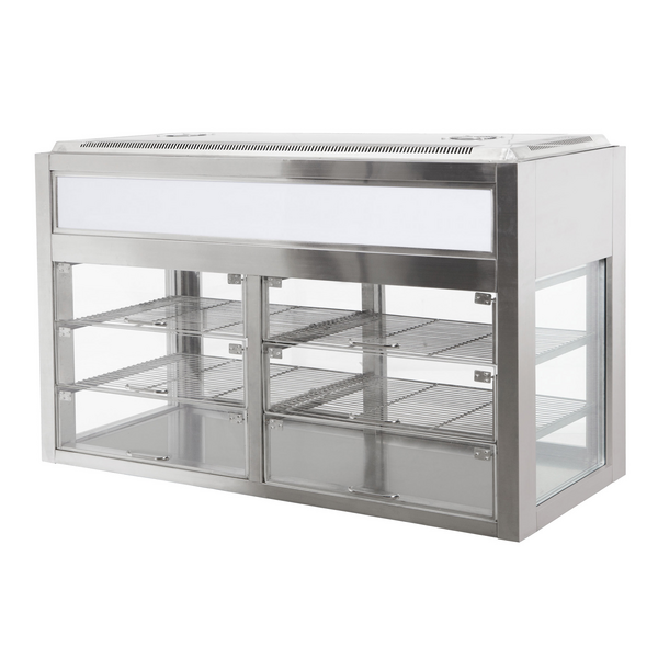 Vitrina de masa self-service - 1,4 m - 350 litri - 2 rafturi