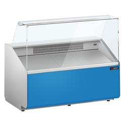 Soğutmalı tezgah - 1256x979mm - düz camlı - dijital termostat - ön panel hellblau