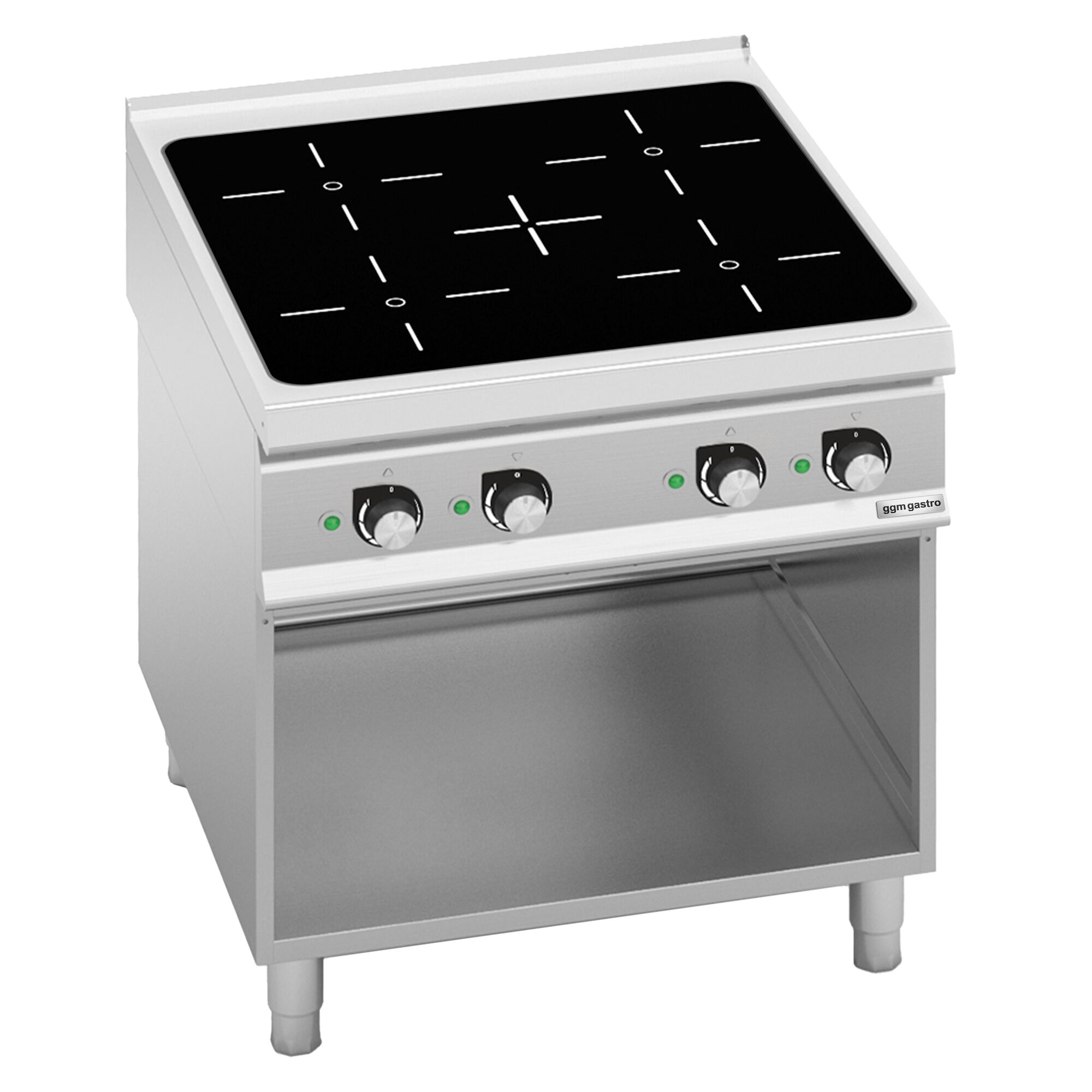 Fourneau à induction - 20kW - 4 foyers - sur placard ouvert