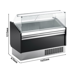 Glassbar – 1,622 x 0,67 m - svart