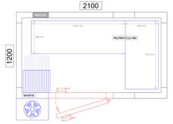 Conjunto de estantes em alumínio - forma em L - profundidade: 460mm - capacidade de carga: 600kg