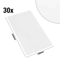 (30 Stück) Damast Tischdecke Porto Diamant - 220g/m² - 130x220cm - Weiß