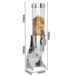 (1) Single Cereal & Muesli Dispenser – 3 Outlets - 3.6 L - 190 mm Width